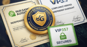 hệ thông bảo mật vip357: Minh họa các chứng nhận kiểm định công bằng trò chơi.